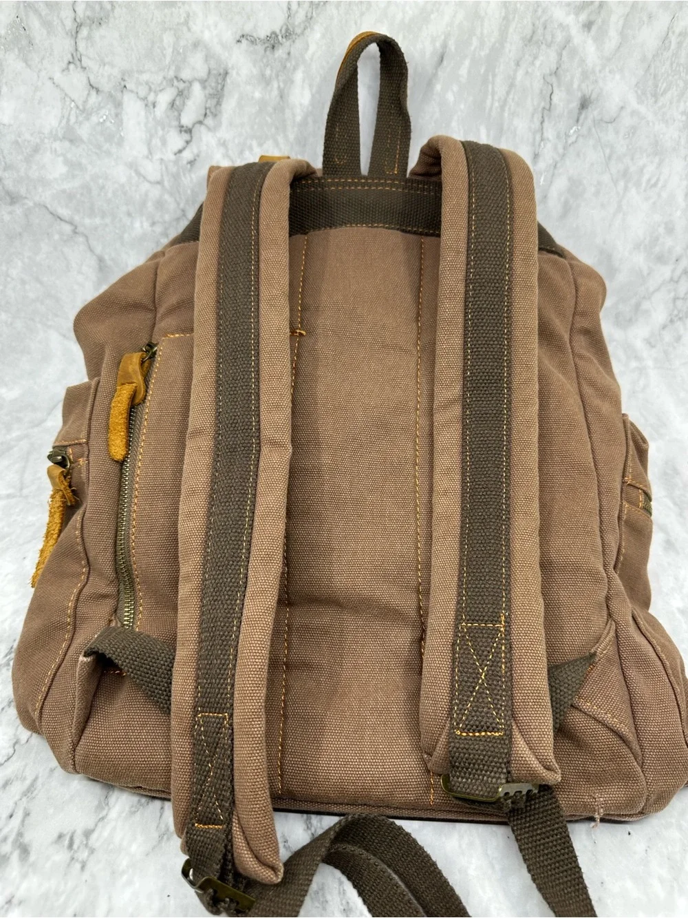 Gearonic Brown Canvas Backpack - Casual Everyday Bag